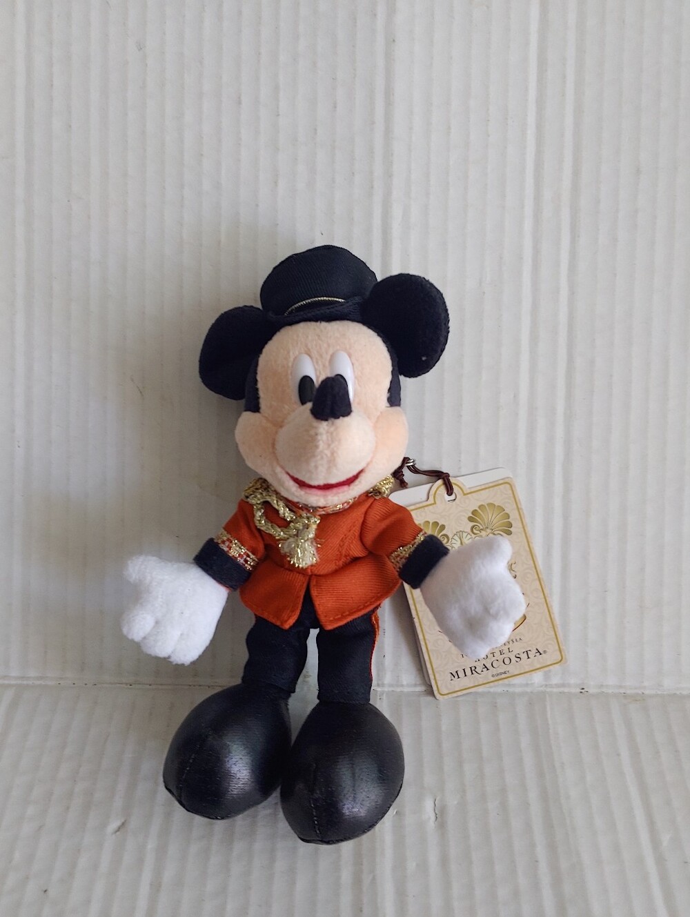 Tokyo DisneySea Hotel Miracosta 7" Mickey Mouse Plush Keychain - Rare